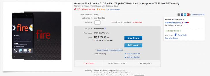 Fotografía - [Deal, I Guess] Prenez Amazone feu Téléphone Pour 125 $ avec la livraison gratuite, vient toujours avec un an de Premier